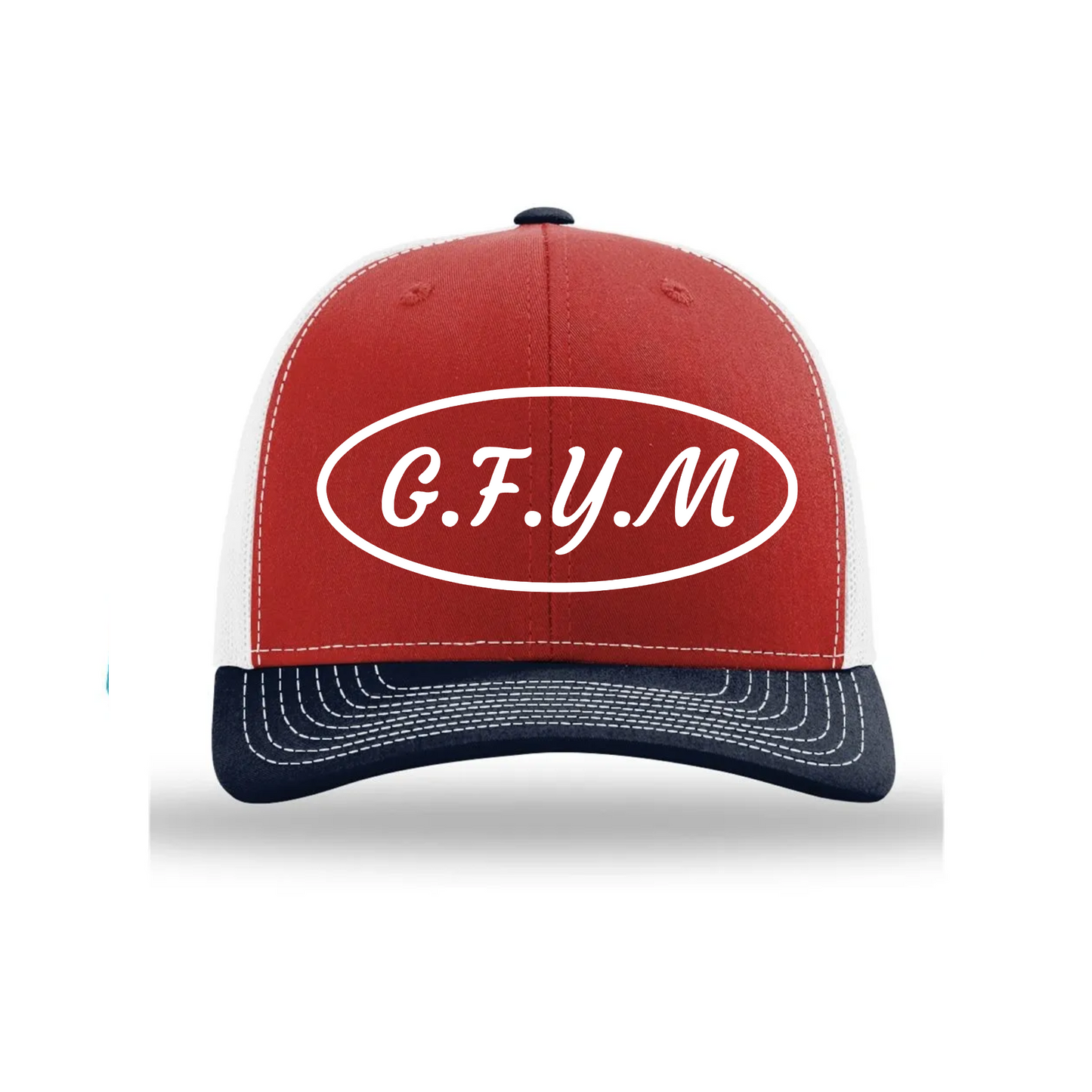 G.F.Y.M Oval Richardson 112 Trucker Hat and Sticker