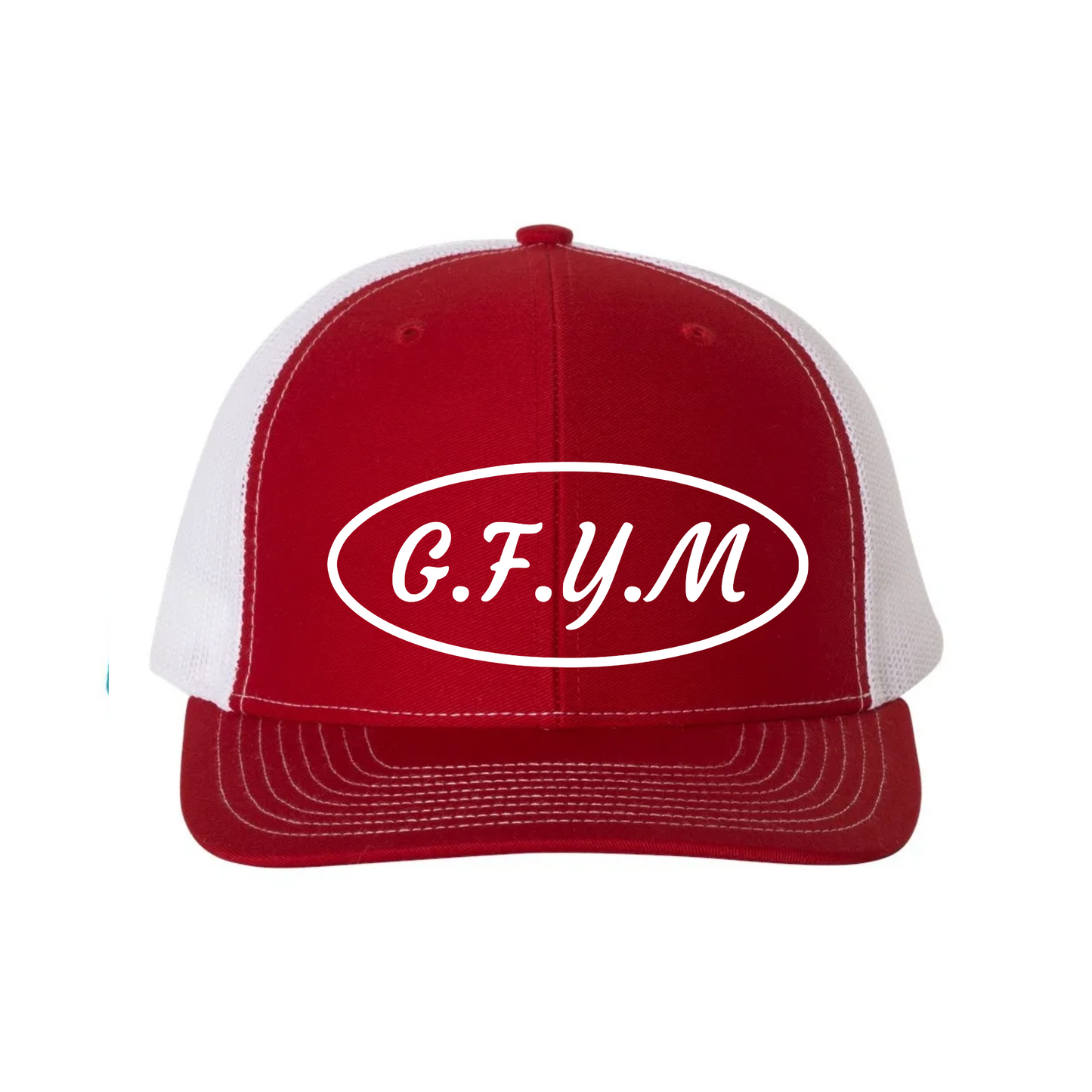 G.F.Y.M Oval Richardson 112 Trucker Hat and Sticker