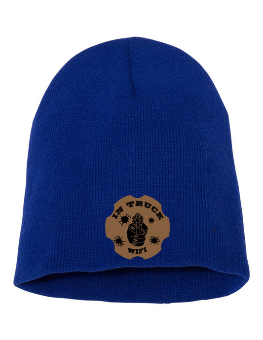 In Truck WiFi Leather Patch Beanie
