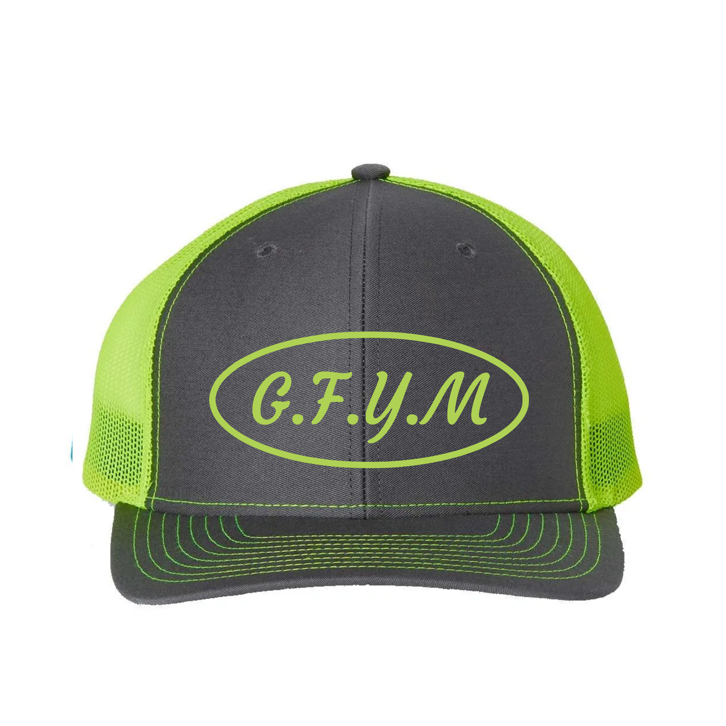 G.F.Y.M Oval Richardson 112 Trucker Hat and Sticker